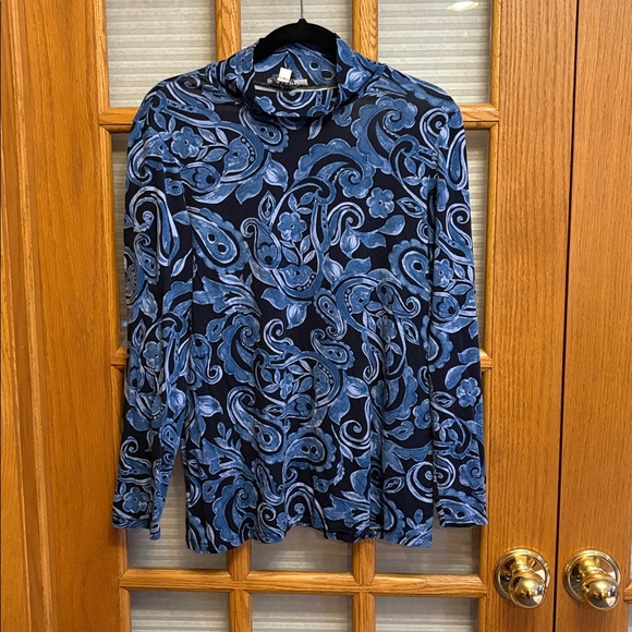 Chico's Tops - Chico's 2 Touch of Cool LS Mock Neck Top